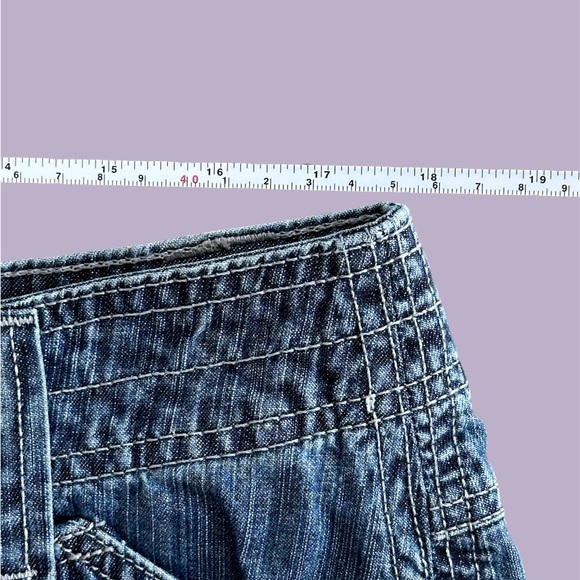 Riders By Lee Women’s 16M Jean Denim Cargo Capris Shorts Jorts 36x20‎ Baggy Y2K - Picture 8 of 9